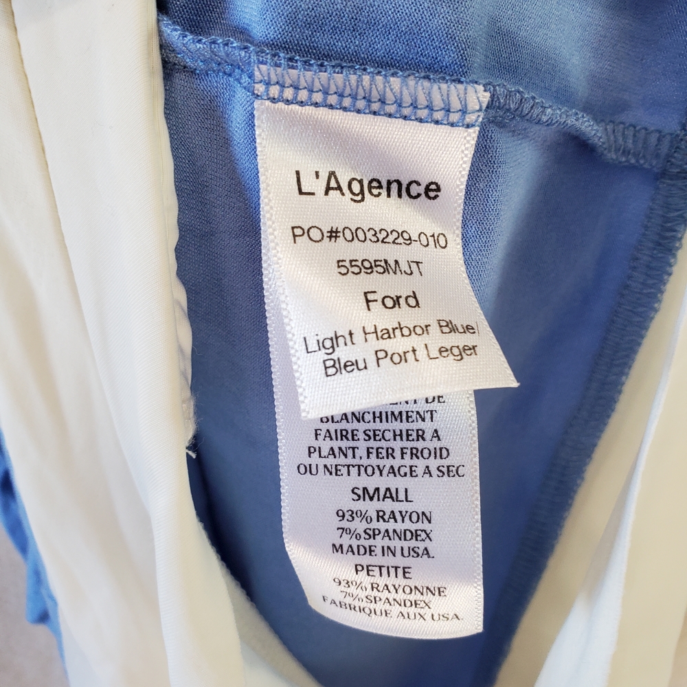 L'AGENCE Blue and White Bodysuit Size S - Picture 4 of 4